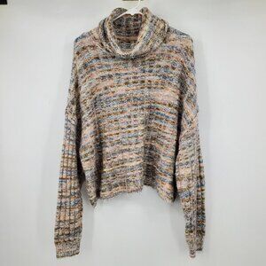 American Eagle Multicolor Cowl Neck Long Sleeve Pullover Sweater XL‎